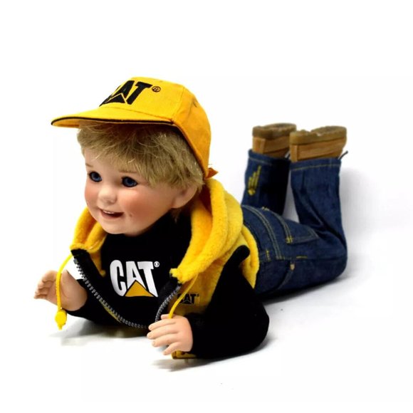 Danbury Mint Little Ryan Porcelain Collector Doll CATERPILLAR CAT - Picture 1 of 11
